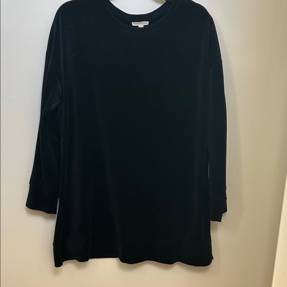 Eileen Fisher Classic Black velvet dress top